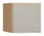 Aufsatz für eintürigen Kleiderschrank Nanez 12, Farbe: Eiche / Grau  - Abmessungen: 45 x 47 x 57 cm (H x B x T)