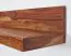 Lange wandplank van massief Sheesham hout, kleur: Sheesham - Afmetingen: 17 x 140 x 24 cm (H x B x D), met uniek nerfpatroon