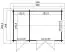 Chalet / tuinhuis G170 lichtgrijs incl. vloer - 44 mm, grondoppervlakte: 9,40 m², zadeldak