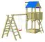 Speeltoren K28 incl. balkon, zandbak en enkele schommel - Afmetingen: 490 x 250 cm (L x B)
