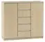 dressoir / ladekast Kiunga 10, kleur: beuken/wit - afmetingen: 112 x 122 x 40 cm (H x B x D)