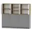 Jugendzimmer - Schrankbetterweiterung Garian 21, Farbe: Eiche / Grau - Abmessungen: 79 x 213 x 40 cm (H x B x T)