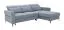 Hoekbank met slaapfunctie Turnhout 03, Kleur: Grijs - Afmetingen: 102 x 256 x 181 cm (H x B x D) - Ottomaan: Rechts