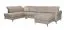 Woongedeelte met slaapfunctie Turnhout 01, Kleur: Beige - Afmetingen: 102 x 340 x 207 cm (H x B x D) - Voetenbank: Links
