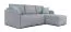 Hoekbank verlengbaar Luanda 80, kleur: lichtgrijs - afmetingen: 215 x 165 cm B x D)