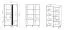Vitrine Lassila 03, Farbe: Eiche Artisan / Schwarz - Abmessungen: 153 x 92 x 40 cm (H x B x T), mit zwei Türen und 8 Fächern