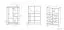 Vitrine Orivesi 07, Farbe: Weiß - Abmessungen: 140 x 92 x 42 cm (H x B x T), mit 2 Türen und 8 Fächern