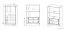 Kommode Orivesi 08, Farbe: Weiß - Abmessungen: 140 x 92 x 42 cm (H x B x T), mit 2 Türen, 2 Schubladen und 2 Fächern