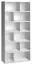 open kast Minnea 18, kleur: wit - Afmetingen: 206 x 92 x 42 cm (H x B x D)