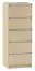 ladekast / dressoir Kiunga 05, kleur: beuken/wit - afmetingen: 112 x 42 x 40 cm (H x B x D)