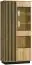 Vitrinekast Trevalli 3, kleur: eiken / zwart - Afmetingen: 194 x 90 x 40 cm (H x B x D)