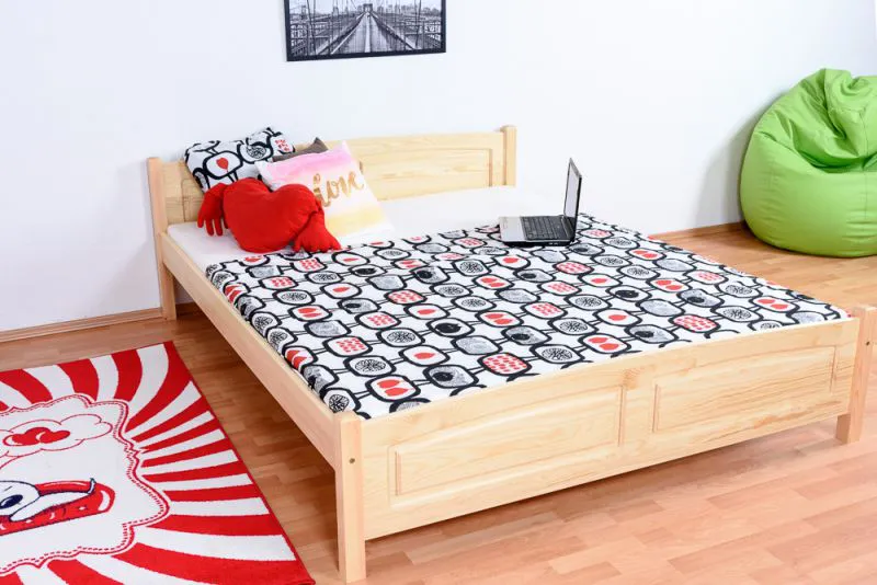 tienerbed / jeugdbed massief grenen natuur 79, incl. lattenbodem - 160 x 200 cm (B x L)