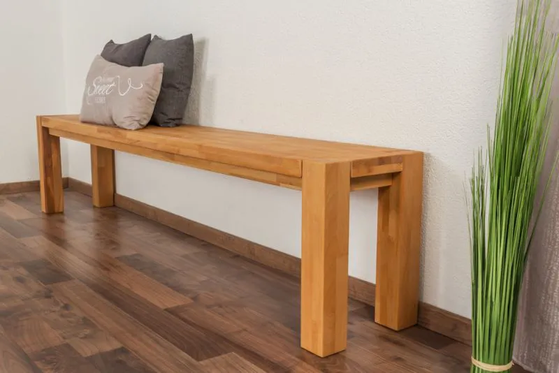 Bank Wooden Nature 133 massief beukenkernhout - 200 x 33 cm (l x b)