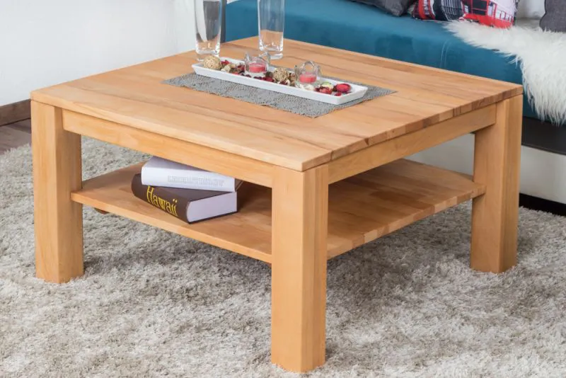 Salontafel Wooden Nature 420 massief beukenkernhout - 80 x 80 x 45 cm (B x D x H)