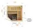 prefab elementen sauna Tirari 68 mm met 2 ramen en dakrand - buitenmaten (B x D x H): 194 x 194 x 199 cm