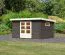 Gartenhaus aus Holz mit Pultdach, Farbe: Terragrau, Grundfläche: 11,5 m²