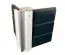 Saunahuis "Heli" SET met kachel 9 KW & klassieke deur, kleur: terra grey - 196 x 196 cm (B x D), vloeroppervlak: 3,3 m²