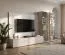 Woonwand | Kasjmier / wit marmer | incl. LED verlichting | push-to-open-functie | 300 x 45 x 175 cm | 2 vitrine kasten | 1 TV-onderkast | 1 wandpaneel