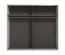 Schuifdeurkast / kledingkast / 2 kledingstangen / kleur: opaak wit / ABS randen / afmetingen: 245 x 61 x 217,5 cm / 2 vakken / voor slaapkamers