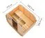 Doglie sauna / 38 mm wand dikte / Noordse spar / 9 kW biokachel met bedieningseenheid / 243 x 175 x 205 cm / bronskleurige glazen deur / steek-in schroefsysteem