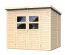 Tuinhuisje Freiberg 02 incl. vloer, onbehandeld - 19 mm prefab / elementen tuinhuis, bruikbare oppervlakte: 4,31 m², lessenaarsdak