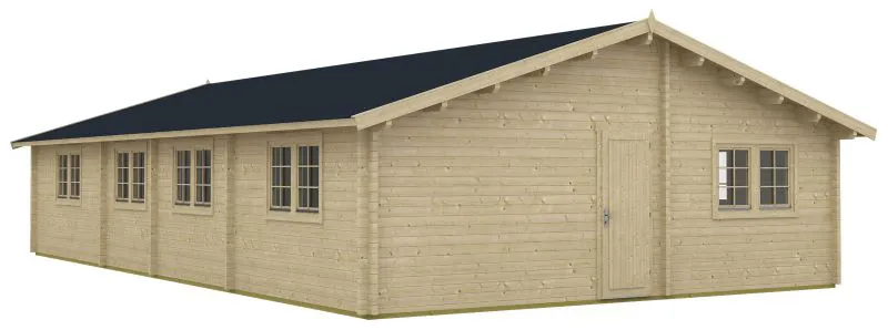 Vakantiehuis / chalet Johannisberg incl. vloer - 70 mm blokhut profielplanken, grondoppervlakte: 102.9 m², zadeldak