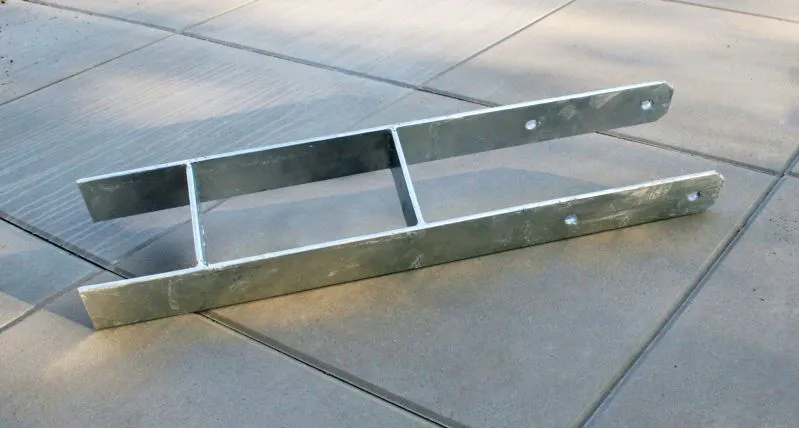 Set paalankers - 4 stuks, 12 x 12 cm, H-vorm, 60 cm