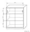 Dressoir / ladekast Kebumen 03, kleur: elzenhout - afmetingen: 100 x 80 x 40 cm (H x B x D)