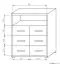 ladekast / dressoir Kerowagi 22, kleur: Sonoma eiken - afmetingen: 120 x 100 x 41 cm (H x B x D)