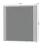 Spiegel Garim 51, kleur: wit hoogglans - Afmetingen: 70 x 76 x 3 cm (H x B x D)