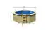 Zwembad / pool van hout model 1 X SET, kleur: (natuur) keteldruk geïmpregneerd, Ø 432,5 cm, incl. trappen