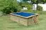 Pool / zwembad 2 SET rechthoekig van hout, kleur: (natuur) keteldruk geïmpregneerd, Ø 564 cm, incl. filterpakket & ladders