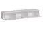 Groot wandmeubel Balestrand 198, kleur: zwart / wit - Afmetingen: 160 x 330 x 40 cm (H x B x D), met LED-verlichting