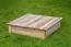 Zandbak Arenero vierhoekig gemaakt van grenen, Afmeting: 100 x 100 x 24 cm (B x D x H)
