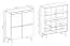 Eenvoudige ladekast Cathcart 08, kleur: Eiken Riviera / Wit - afmetingen: 134 x 107 x 40 cm (H x B x D)
