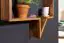 Hangplank 2 delen in spreekbelvorm, kleur: acacia - Afmetingen: 49 x 50 x 13 cm (H x B x D), gemaakt van massief acaciahout
