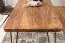 Sheesham massief houten eettafel met haarspeldpoten Marimonos 01, Kleur: Sheesham / Zwart - Afmetingen: 80 x 180 cm (B x D), Handgemaakt & hoogwaardige afwerking