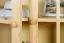 vitrinekast / servieskast massief grenen, natuur Junco 34 - Afmetingen: 195 x 80 x 35 cm (H x B x D)