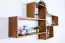 wandrek / hangrek massief grenen, kleur eikenhout rustieke kleur eiken Junco 282 - Afmetingen: 76 x 166 x 20 cm (H x B x D)