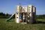 kinderspeelhuisje / kindertuinhuisje/ klimtoren Rittenburg met glijbaan - 1,92 x 1,92 meter gemaakt van 19 mm blokhutprofielplanken