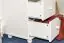 dressoir / highboard kast massief grenen, wit Junco 146 - Afmetingen: 100 x 40 x 42 cm (h x b x d)