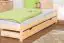 Futonbed / , vol hout, bed massief grenen natuur A14, incl. lattenbodem - afmetingen 90 x 200 cm 