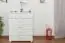 dressoir / ladekast massief grenen, wit gelakt Columba 09 - Afmetingen 124 x 100 x 50 cm
