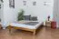 Futonbed / , vol hout, bed massief grenen, kleur eikenhout A10, incl. lattenbodem - afmetingen 160 x 200 cm