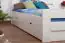Tweepersoonsbed / functioneel bed "Easy Premium Line" K6 incl. 4 laden en 2 afdekplaten 160 x 200 cm wit gelakt massief beukenhout