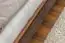 Futonbed / , vol hout, bed massief grenen kleur walnoten  A8, incl. lattenbodem - afmetingen 140 x 200 cm