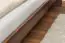 Futonbed / , vol hout, bed massief grenen kleur walnoten  A10, incl. lattenbodem - afmetingen 140 x 200 cm