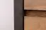 Draaideurkast/kast Selun 06, kleur: eiken donkerbruin/grijs - 197 x 50 x 43 cm (h x b x d)