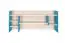Jeugdkamer / tienerkamer - hangplank / wandrek Aalst 25, kleur: eiken / wit / blauw - afmetingen: 55 x 125 x 24 cm (h x b x d)