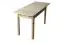 Uitschuifbare tafel massief grenen,, naturel 008 (hoekig) - afmetingen 120/155 x 75 cm (b x d)